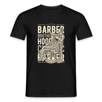 Barber Brother Hood - Männer T-Shirt - Schwarz - Vorne - AI Model Male 178 light (178cm)
