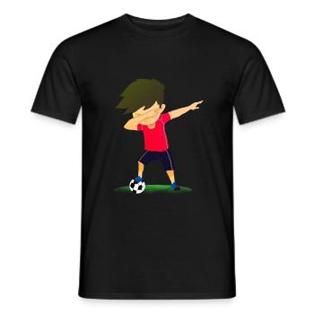 Fußballer Dab - Männer T-Shirt - Schwarz - Vorne - AI Model Male 178 light (178cm)