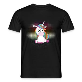 doux Unicorn - T-shirt homme - noir - Devant - AI Model Male 178 light (178cm)