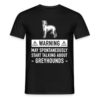 Funny Greyhound Gift Idea - Men's T-Shirt - black - Front - AI Model Male 178 light (178cm)