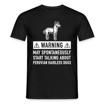 Funny Peruvian Nightdog Gift Idea - Men's T-Shirt - black - Front - AI Model Male 178 light (178cm)
