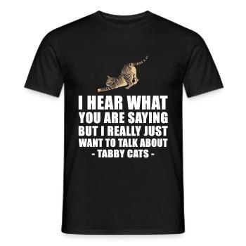 Tabby cadeau mignon - T-shirt homme - noir - Devant - AI Model Male 178 light (178cm)