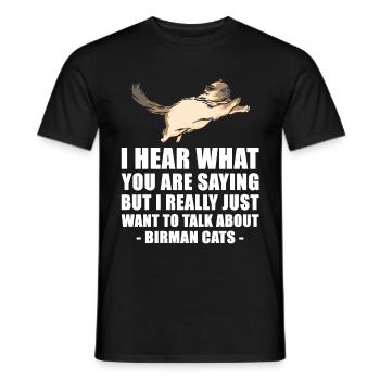 Birman Katze nettes Geschenk - Männer T-Shirt - Schwarz - Vorne - AI Model Male 178 light (178cm)