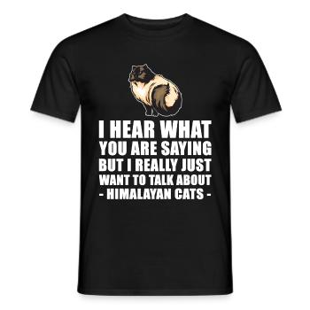 Himalayan Cat Cute Gift - Men's T-Shirt - black - Front - AI Model Male 178 light (178cm)