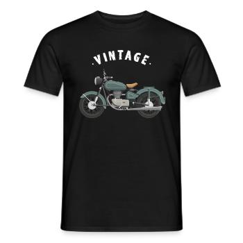 vintage bike Motorrad Café Racer Motorradsport - Männer T-Shirt - Schwarz - Vorne - AI Model Male 178 light (178cm)
