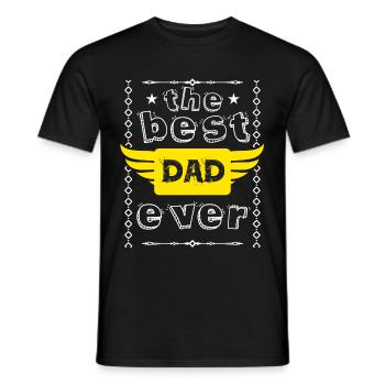 Best Dad in the World Father Gift Father's Day Dad - Men's T-Shirt - black - Front - AI Model Male 178 light (178cm)