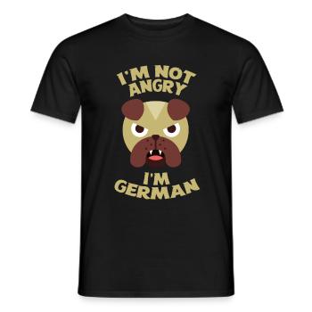 Im not angry, im german - Im not angry. - Men's T-Shirt - black - Front - AI Model Male 178 light (178cm)