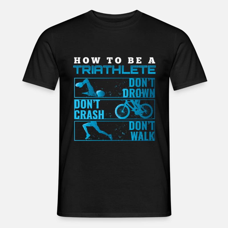 Triathlon Tshirt Geschenk Evolution Männer - Männer T-Shirt - Schwarz