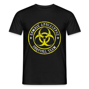 Zombie Apocalypse Survival Team Gift - Men's T-Shirt - black - Front - AI Model Male 178 light (178cm)