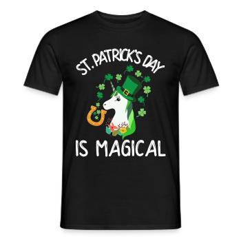 St. Patrick's Day is magical - Men's T-Shirt - black - Front - AI Model Male 178 light (178cm)