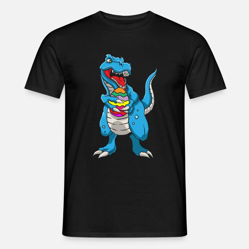 Dinosaur T-Rex Easter Bunny Happy Easter Gift - Men’s T-shirt - black