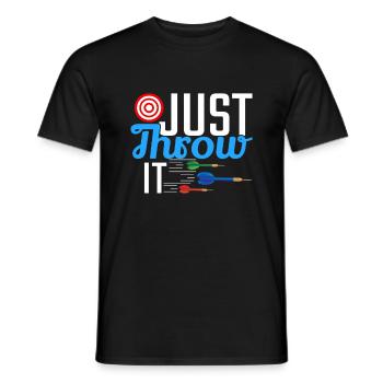 Darts Gift Men Women Design - Men's T-Shirt - black - Front - AI Model Male 178 light (178cm)