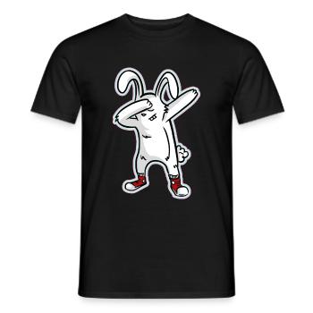 Dabbing Easter Bunny - Let's Dab for Easter! - Men's T-Shirt - black - Front - AI Model Male 178 light (178cm)
