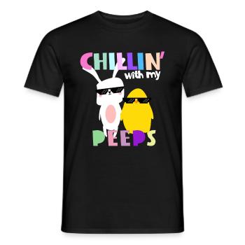 Chillin avec mes coups d'oeil - shirt de Pâques - T-shirt homme - noir - Devant - AI Model Male 178 light (178cm)