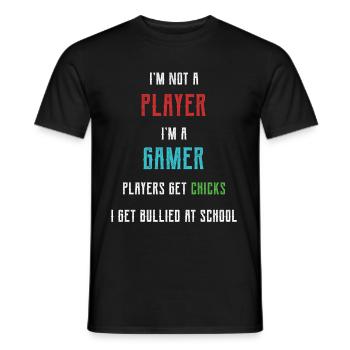 Je suis un joueur, pas un joueur Je suis un joueur - T-shirt homme - noir - Devant - AI Model Male 178 light (178cm)