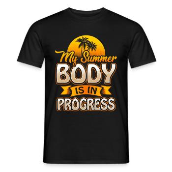 Mon corps d'été est en cours Fitness Sport Muscle - T-shirt homme - noir - Devant - AI Model Male 178 light (178cm)