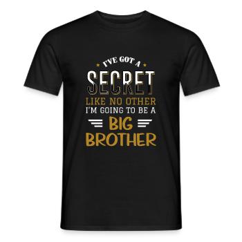 Je vais être un T-shirt de naissance de grand frère - T-shirt homme - noir - Devant - AI Model Male 178 light (178cm)