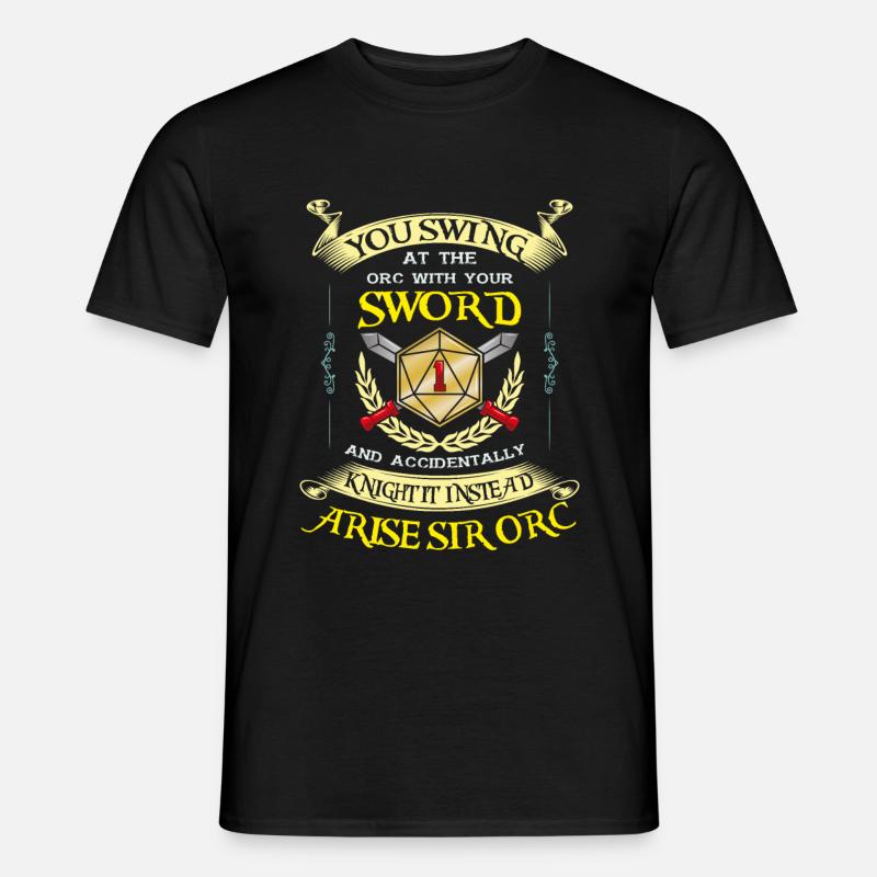 Tabletop Roleplaying RPG D20 Board Game master - Men’s T-shirt - black