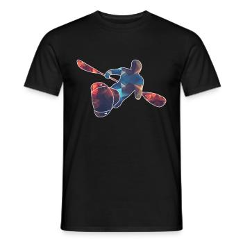 Kajakfahrer / Wildwasser - Männer T-Shirt - Schwarz - Vorne - AI Model Male 178 light (178cm)