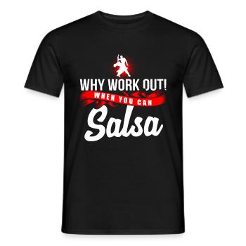 Danse Salsa Danse Danse latine Musique Danse de couple - T-shirt homme - noir - Devant - AI Model Male 178 light (178cm)
