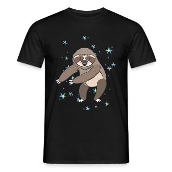 Soie paresseux comme un cadeau de danse flossing patron - T-shirt homme - noir - Devant - AI Model Male 178 light (178cm)