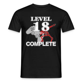 18 Years - 18th Birthday Level 18 Complete Shirt - Men's T-Shirt - black - Front - AI Model Male 178 light (178cm)