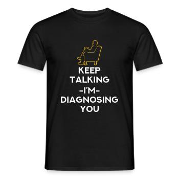 Psychologue psychologue psychologue - T-shirt homme - noir - Devant - AI Model Male 178 light (178cm)