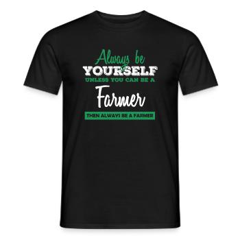 Farmer farmer's wife farm farmer animals gift idea - Men's T-Shirt - black - Front - AI Model Male 178 light (178cm)