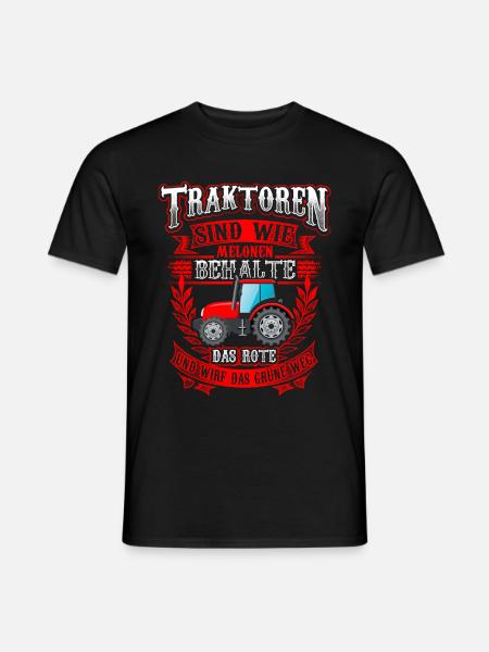 Tractors are like melons - Men's T-Shirt - black
