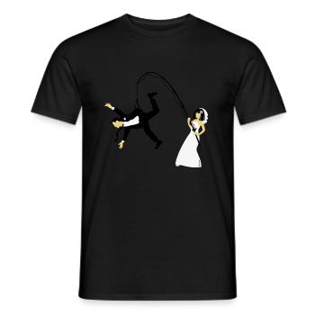 Ehemann Angeln (JGA Junggesellinnenabschied / PNG) - Männer T-Shirt - Schwarz - Vorne - AI Model Male 178 light (178cm)