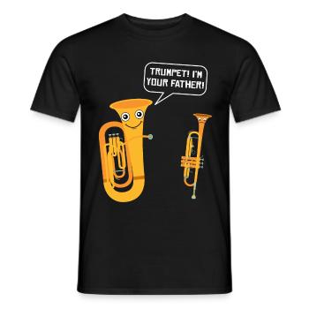Tuba Blasinstrument Tubist Trompete Blaskapelle - Männer T-Shirt - Schwarz - Vorne - AI Model Male 178 light (178cm)
