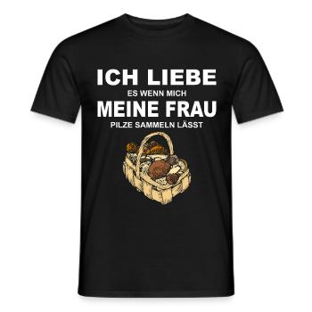 lustiger Spruch für Pilzsammler Wald Pilze sammeln - Männer T-Shirt - Schwarz - Vorne - AI Model Male 178 light (178cm)