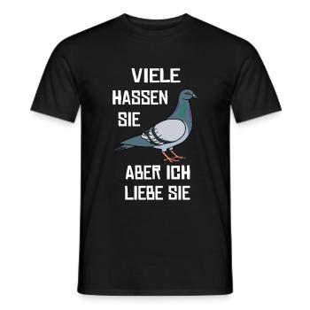 Geschenk Taubenzüchter Tauben Brieftauben - Männer T-Shirt - Schwarz - Vorne - AI Model Male 178 light (178cm)