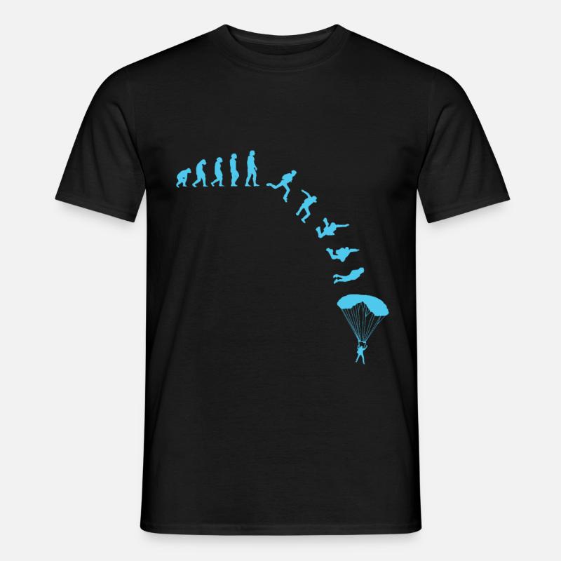 Skydiver Evolution Fallschirmspringer - Männer T-Shirt - Schwarz