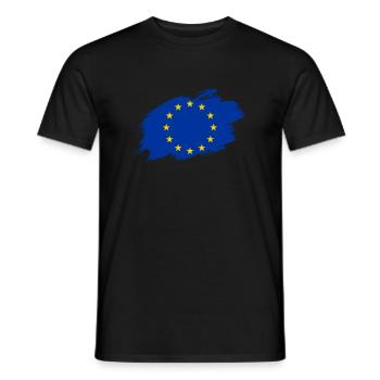 Drapeau du drapeau de l'Europe - T-shirt homme - noir - Devant - AI Model Male 178 light (178cm)