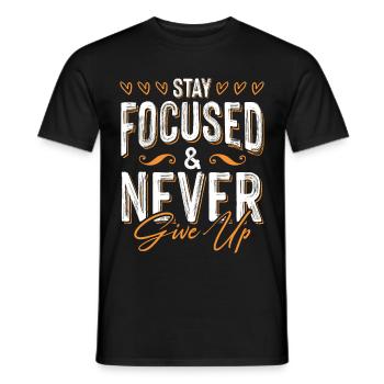motivation focused - Men's T-Shirt - black - Front - AI Model Male 178 light (178cm)