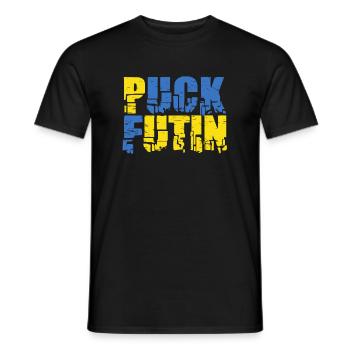 Puck Futin - Men's T-Shirt - black - Front - AI Model Male 178 light (178cm)