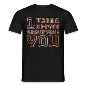 I hate you Shirt - Männer T-Shirt - Schwarz - Vorne - AI Model Male 178 light (178cm)