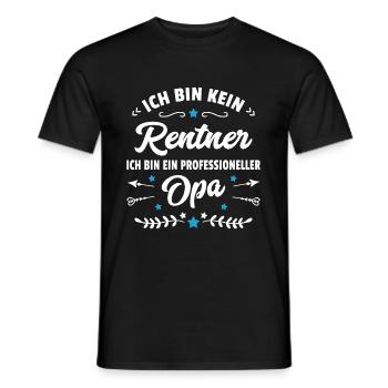 Lustiger Spruch Opa Ruhestand Rentner Geschenk - Männer T-Shirt - Schwarz - Vorne - AI Model Male 178 light (178cm)