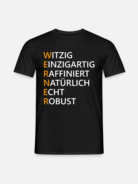 Werner Name Geschenk - Männer T-Shirt - Schwarz