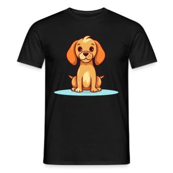 Cute dog design for dog owners - Men's T-Shirt - black - Front - AI Model Male 178 light (178cm)