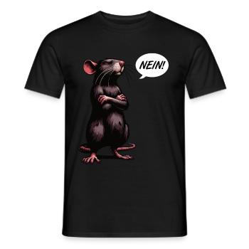 Nein Ratte Ratten Rattenbesitzer Rattenliebhaber - Männer T-Shirt - Schwarz - Vorne - AI Model Male 178 light (178cm)