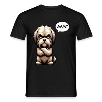 Nein Shih tzu Shih tzus Shih tzu Besitzer - Männer T-Shirt - Schwarz - Vorne - AI Model Male 178 light (178cm)
