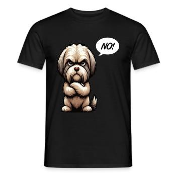 No Shih tzu Shih tzu's Shih tzu Owner - Men's T-Shirt - black - Front - AI Model Male 178 light (178cm)