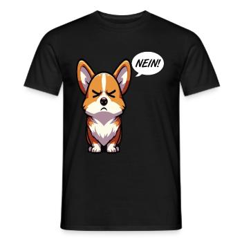 Nein Corgi Corgis Welsh Corgi Corgibesitzer Corgis - Männer T-Shirt - Schwarz - Vorne - AI Model Male 178 light (178cm)