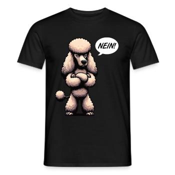 Nein Pudel Pudelbesitzer Pudelliebhaber Pudelhund - Männer T-Shirt - Schwarz - Vorne - AI Model Male 178 light (178cm)