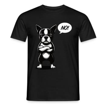 No Boston Terrier Boston Boston terrier owner - Men's T-Shirt - black - Front - AI Model Male 178 light (178cm)