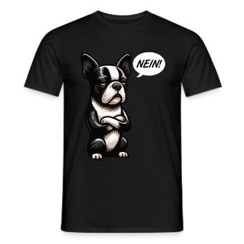 Nein Boston Terrier Boston Boston terrier besitzer - Männer T-Shirt - Schwarz - Vorne - AI Model Male 178 light (178cm)