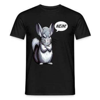 Nein Chinchilla Chinchillas Chinchillabesitzer - Männer T-Shirt - Schwarz - Vorne - AI Model Male 178 light (178cm)