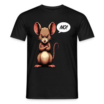 No Ratte Ratten Rattenbesitzer Rattenliebhaber - Männer T-Shirt - Schwarz - Vorne - AI Model Male 178 light (178cm)